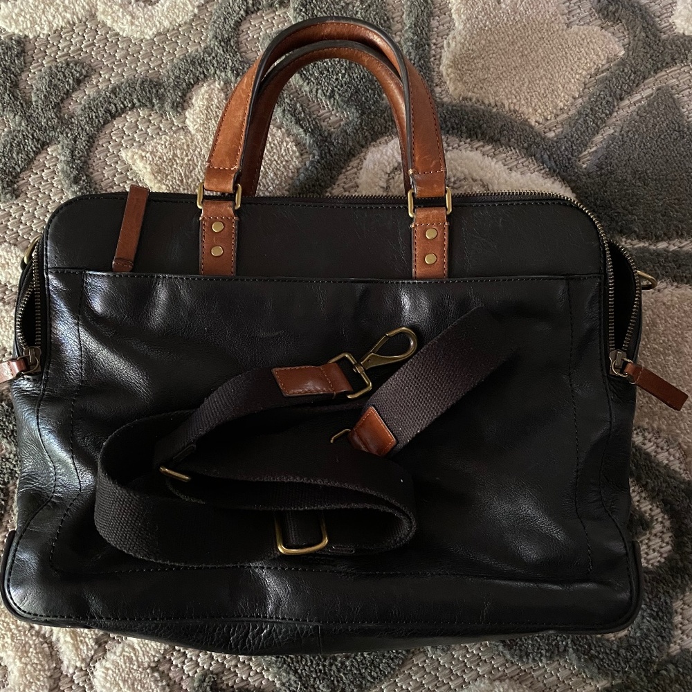 Fossil Defender Double Zip Workbag Black MBG934600